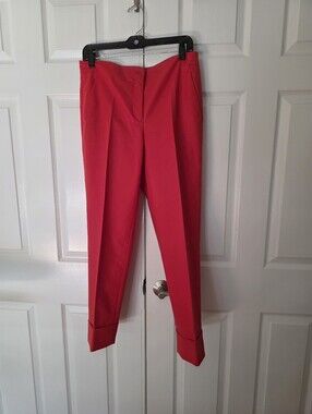 Salvatore Ferragamo Red Tailored Cuffed Trousers